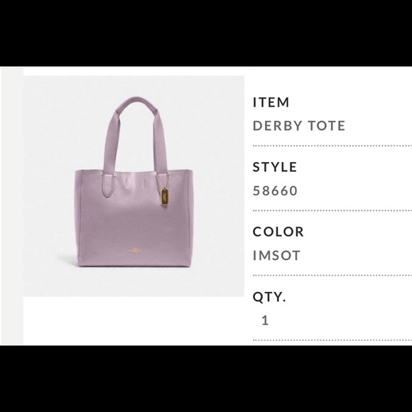 Coach Derby Tote! 💜 - Picture 2 of 3